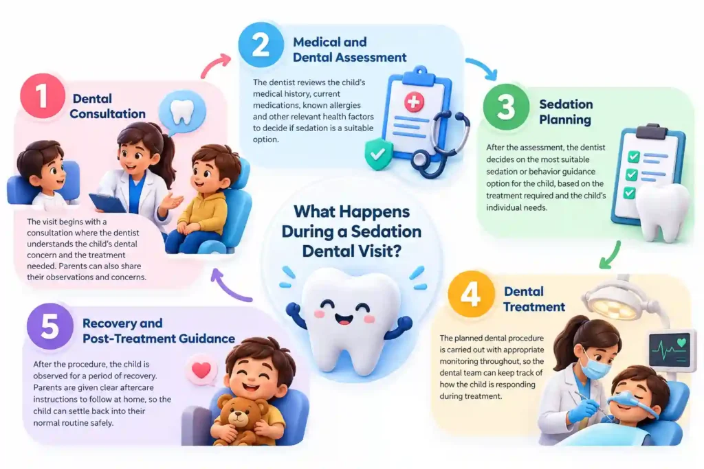 Conscious sedation dental visit process for kids at Sommyta Dental House in Indore