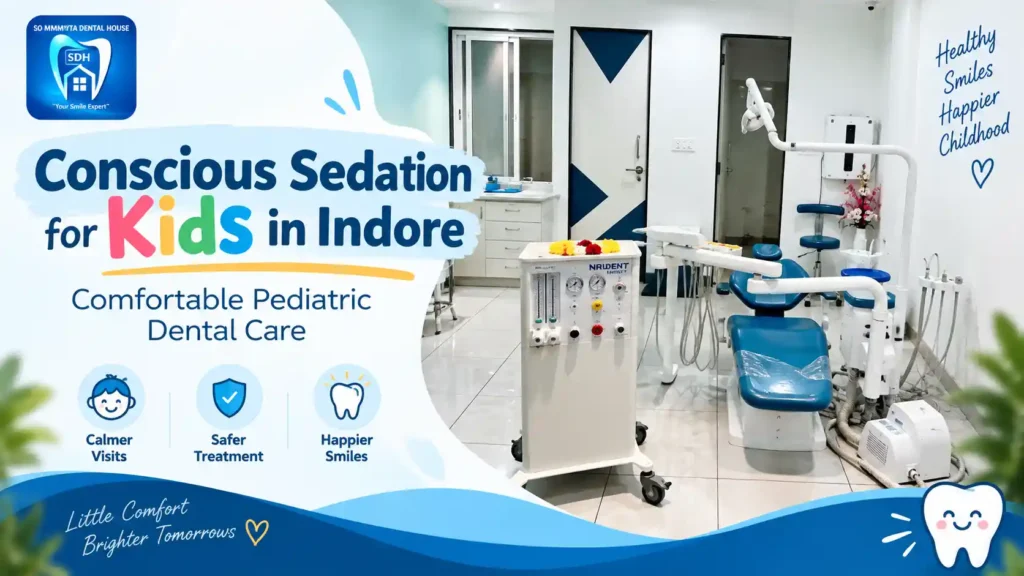 Conscious sedation for kids in Indore for comfortable pediatric dental care at Sommyta Dental House